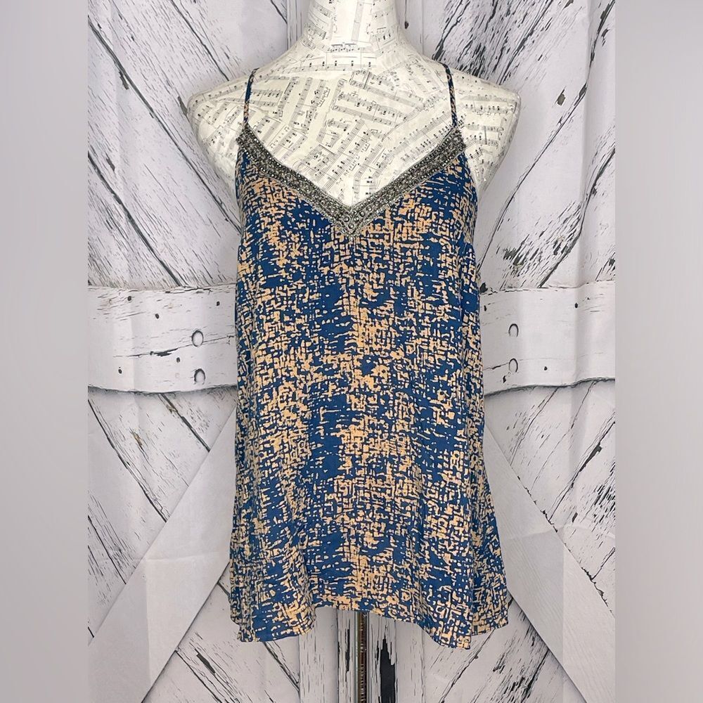 Plenty by Tracy Reese T-Back Tank Top Beaded Neckline 4